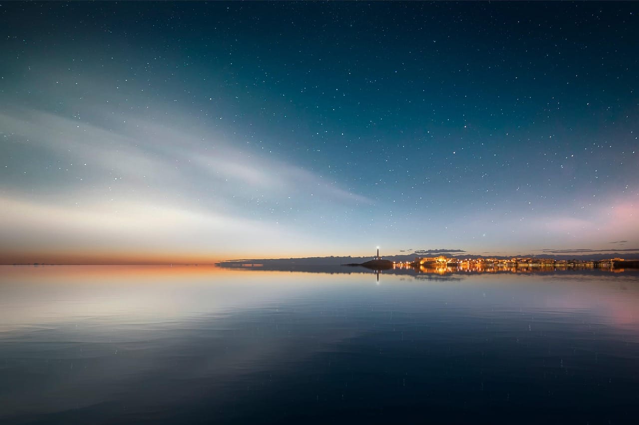 The light on the last night, a four-minute exposure.